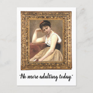 "Kein Erwachsener heute" Vintag Postkarte