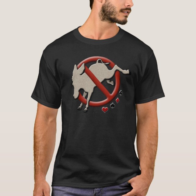 Kein Esel-Poker T-Shirt (Vorderseite)