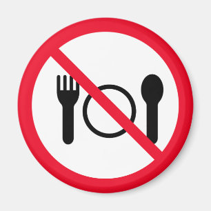 Kein Essen   Red Circle Sign   Magnet