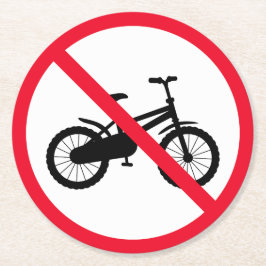 Kein Fahrradzeichen verboten | Kundenspezifische R Runder Pappuntersetzer