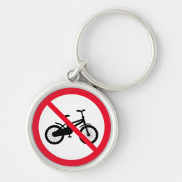 Kein Fahrradzeichen verboten | Premium-Schlüsselan Schlüsselanhänger