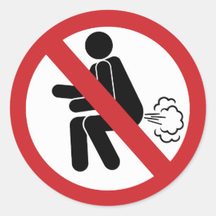KEIN Farb ⚠ Funny Thai Toilettenschild ⚠ Runder Aufkleber