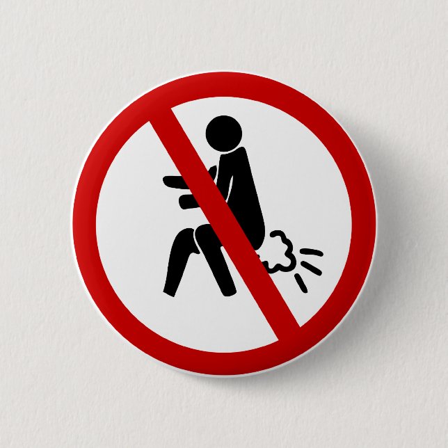KEIN Farting ⚠ lustiges thailändisches Button (Vorderseite)