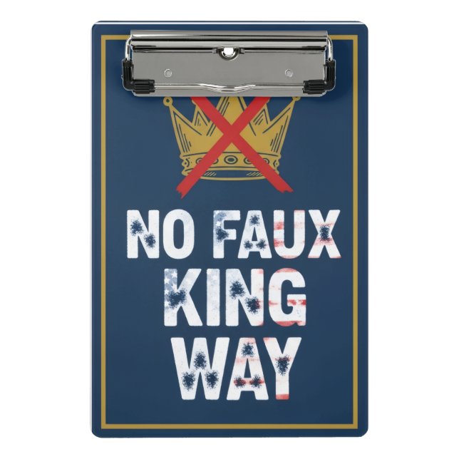 Kein Faux-König-Weg Mini Klemmbrett (Vorderseite)