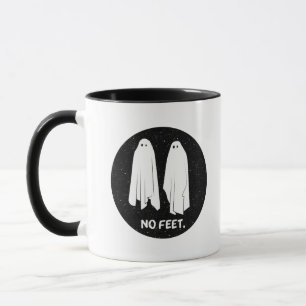 Kein Feet Ghosts Funny Geek monochrome Tasse