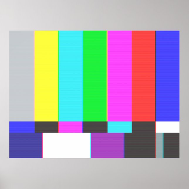 kein Fernsehbildschirm mit Signal und Rauschen Poster (Vorne)