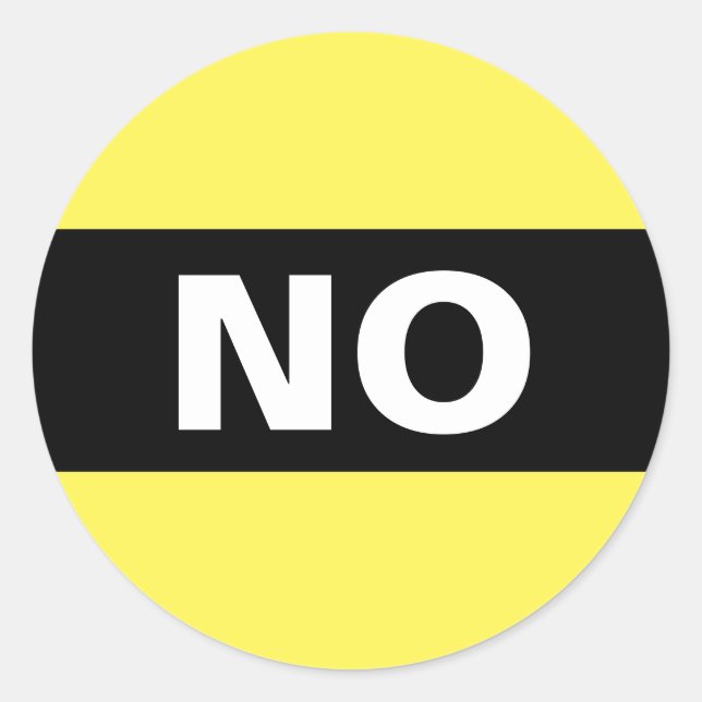 Kein fett einfach, klar, schwarz und weiß runder aufkleber (Vorderseite)