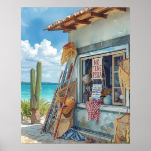 Kein Fisch heute Bonaire Poster