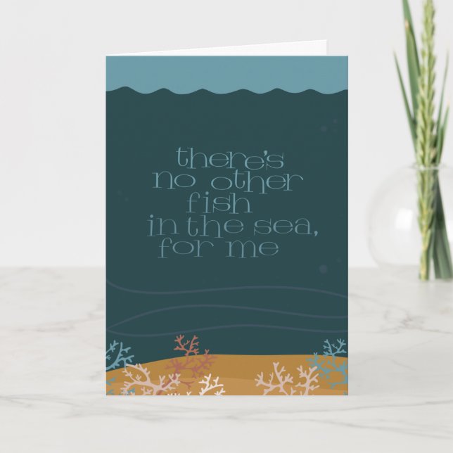 Kein Fisch im Meer Jubiläum/Liebe-Karte Karte (Vorderseite)