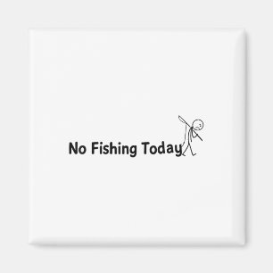 Kein Fischen heute Funny Sad Stick Man Anglerwitz Magnet