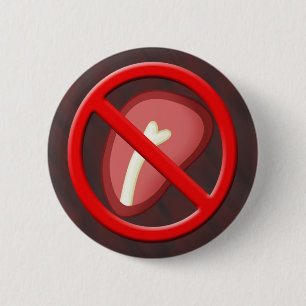 Kein Fleisch-Knopf 02 Button