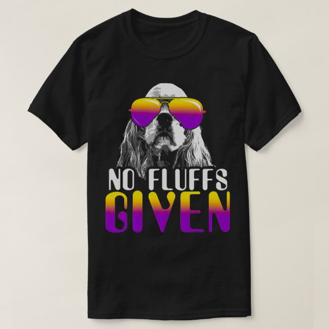 Kein Fluffs, dem Cocker Spanische Sonnenbrille Nie T-Shirt (Design vorne)