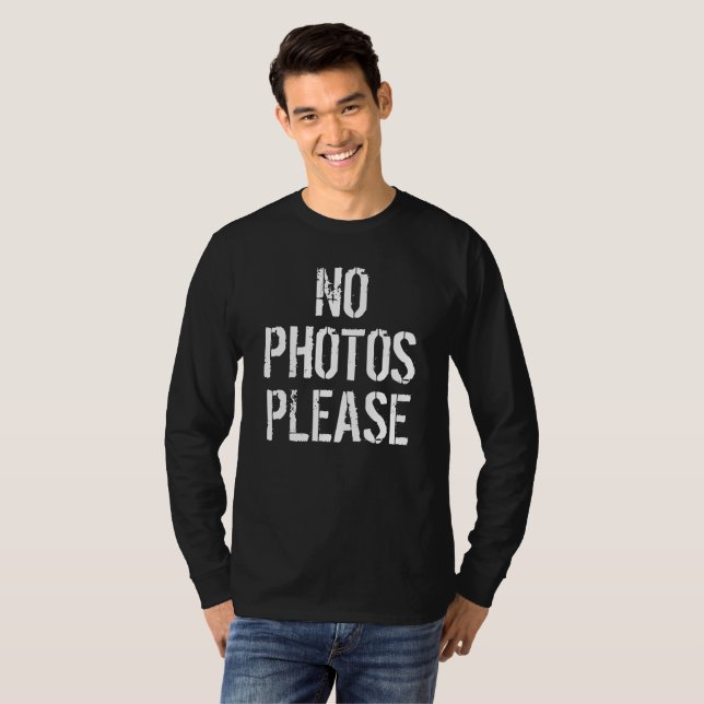 Kein Foto Bitte Männer T - Shirt (Vorne ganz)