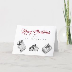 Kein Foto für geklappte B&W Weihnachtskarte Feiertagskarte