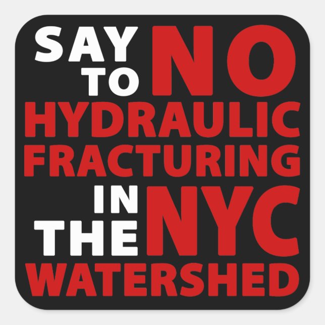 Kein Fracking in NYC Watershed - Square Stickers (Vorderseite)