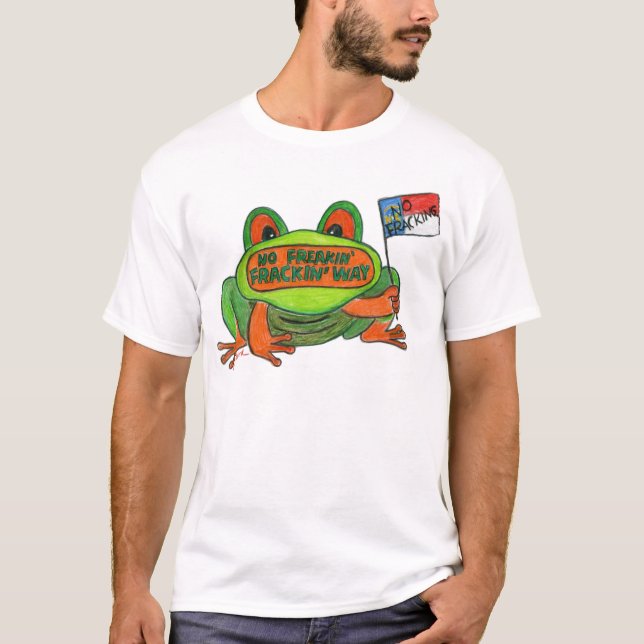 Kein Fracking North Carolina-Frosch T-Shirt (Vorderseite)