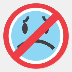 Kein Frowns Sticker