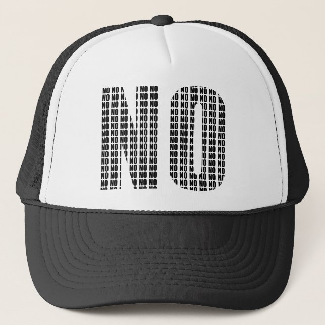 Kein Funny Ball Cap Hut Truckerkappe (Vorderseite)