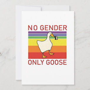 Kein Geschlecht nur Gänse ohne Binar LGBTQ Feiertagskarte