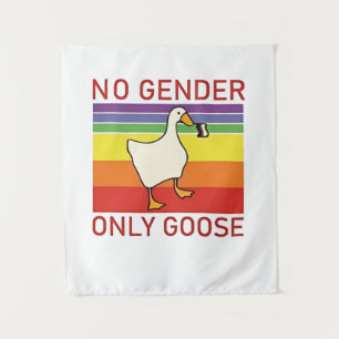 Kein Geschlecht nur Gänse ohne Binar LGBTQ Wandteppich