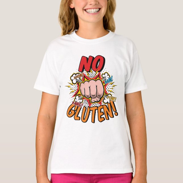 Kein Gluten-Comic T-Shirt (Vorderseite)