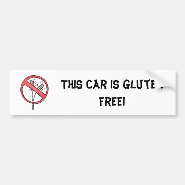 Kein Gluten/Weizen geben frei! Autoaufkleber (Vorne)