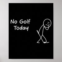 Kein Golf heute lustig Sad Grafik Stickman Golfer