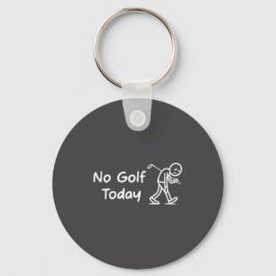 Kein Golf Heute Lustig Traurig Grafik Stickman Gol Schlüsselanhänger