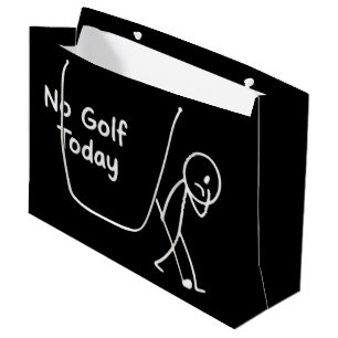 Kein Golf Heute Lustig Trauriger Golfer Figur Humo Große Geschenktüte