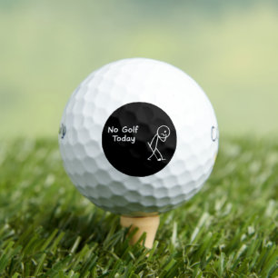 Kein Golf heute Lustige traurige Golfer Figur Humo Golfball