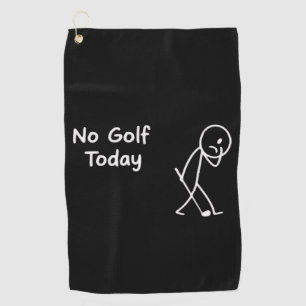 Kein Golf heute Lustige traurige Golferfigur Humor Golfhandtuch