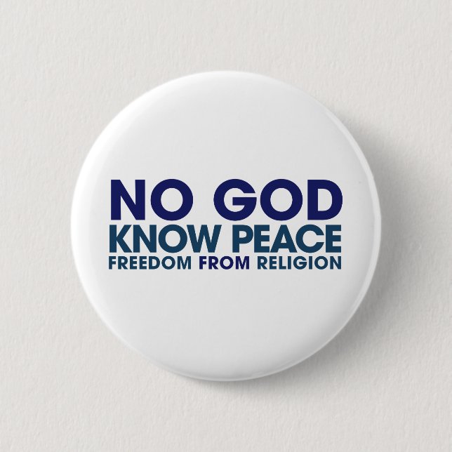 Kein Gott kennt Frieden Button (Vorderseite)