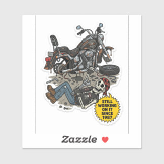 Kein GPS benötigt Biker Aufkleber — Lost In The Ri