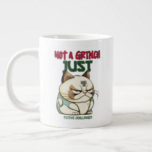 Kein Grinch, nur festlich herausgefordert Lustiger Jumbo-Tasse