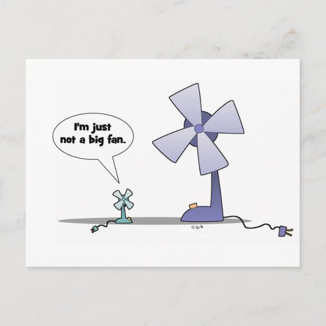 Kein großer Ventilator Postkarte (Vorderseite)