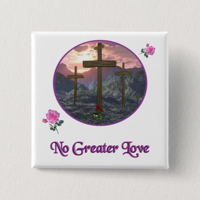 Kein größeres Liebe-Kreuz Button (Vorderseite)
