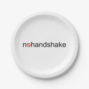 Kein Handshake Pappteller