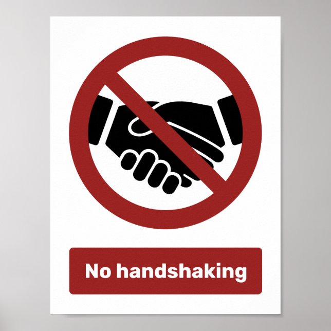 Kein Handshaking Poster (Vorne)