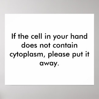 Kein Handy-Benutzungszeichen für Biologie-Klasse Poster