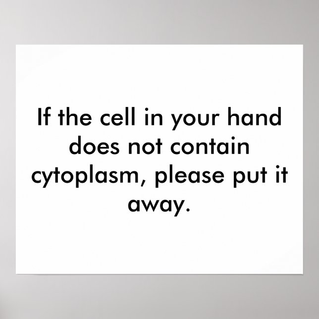 Kein Handy-Benutzungszeichen für Biologie-Klasse Poster (Vorne)