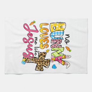 Kein Hase liebt mich wie Jesus Design Geschirrtuch