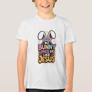 Kein Hase liebt mich wie Jesus Ostern Faith-Shirt Tri-Blend Shirt