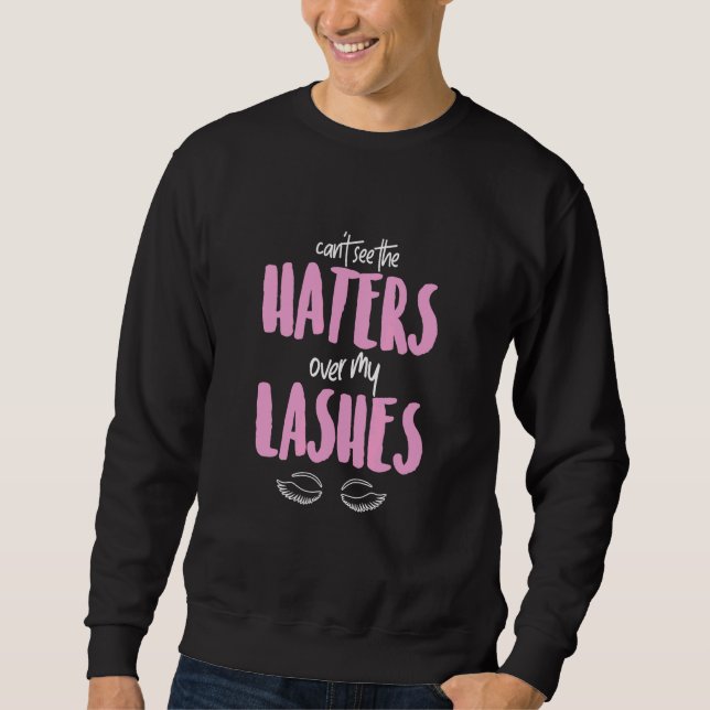 Kein Hass über meine Lashes Blondie Brünette Frau  Sweatshirt (Vorderseite)