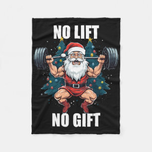 Kein Heben kein Geschenk Santa Claus Weihnachten F Fleecedecke