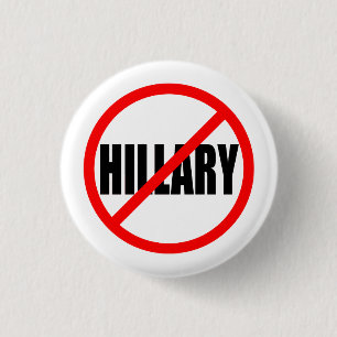 "KEIN HILLARY" 1,25 Zoll Button