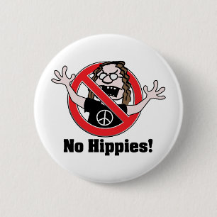 Kein Hippies! Button