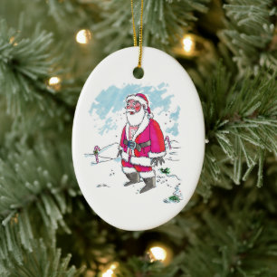 Kein Ho-Ho-Ho ovaler Keramik-Schmuck Keramik Ornament