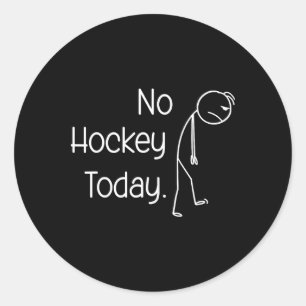 Kein Hockey heute Lustige Hinterhof-Schlittschuhe Runder Aufkleber