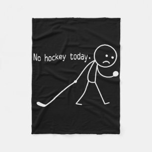 Kein Hockey Heute Lustiger Trauriger Stickman Für Fleecedecke