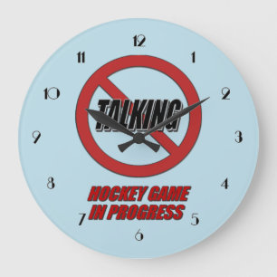Kein Hockeyspiel in Progress Wall Clock Große Wanduhr